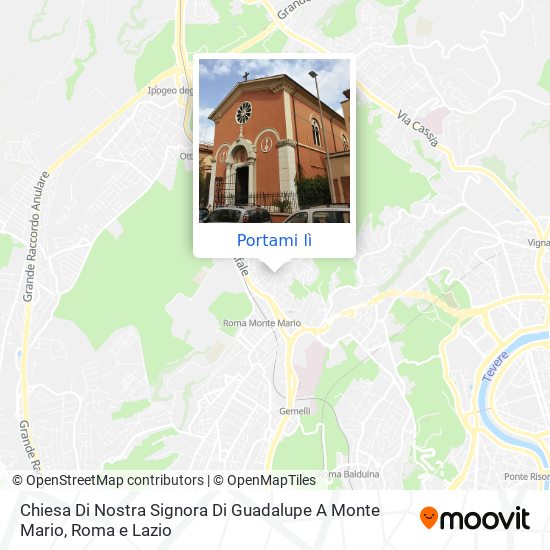 Mappa Chiesa Di Nostra Signora Di Guadalupe A Monte Mario