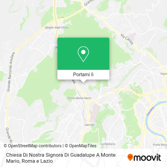 Mappa Chiesa Di Nostra Signora Di Guadalupe A Monte Mario