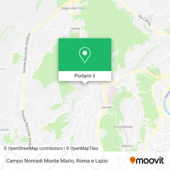 Mappa Campo Nomadi Monte Mario