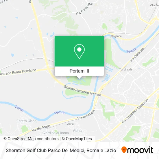 Mappa Sheraton Golf Club Parco De' Medici
