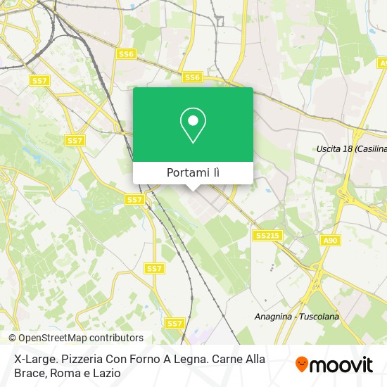 Mappa X-Large. Pizzeria Con Forno A Legna. Carne Alla Brace