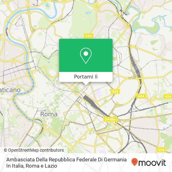 Mappa Ambasciata Della Repubblica Federale Di Germania In Italia