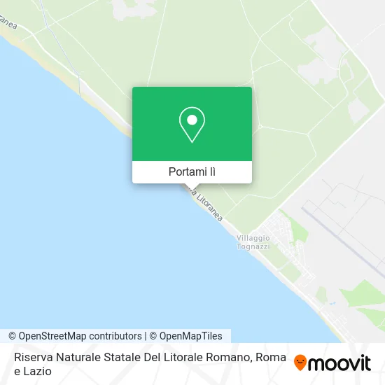 Mappa Riserva Naturale Statale Del Litorale Romano