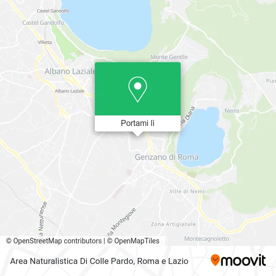 Mappa Area Naturalistica Di Colle Pardo