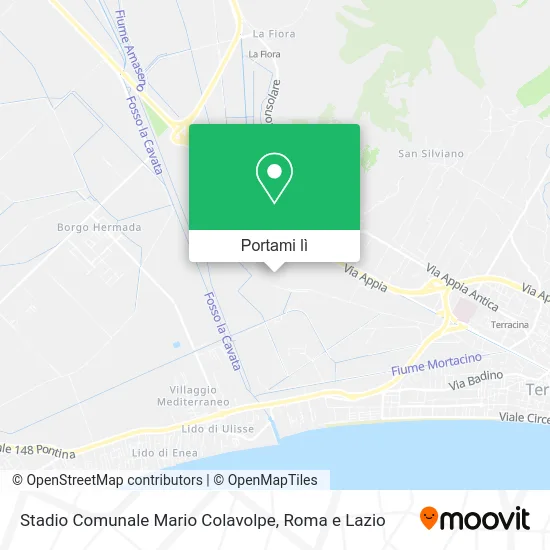 Mappa Stadio Comunale Mario Colavolpe
