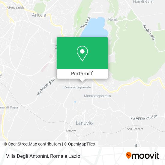 Mappa Villa Degli Antonini