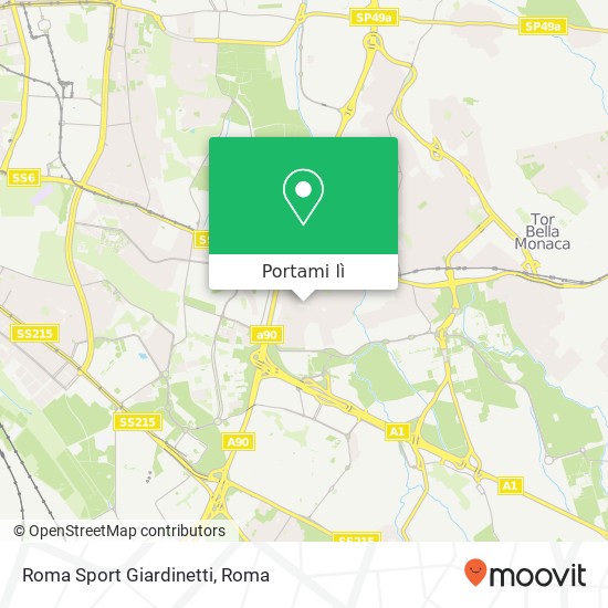 Mappa Roma Sport Giardinetti