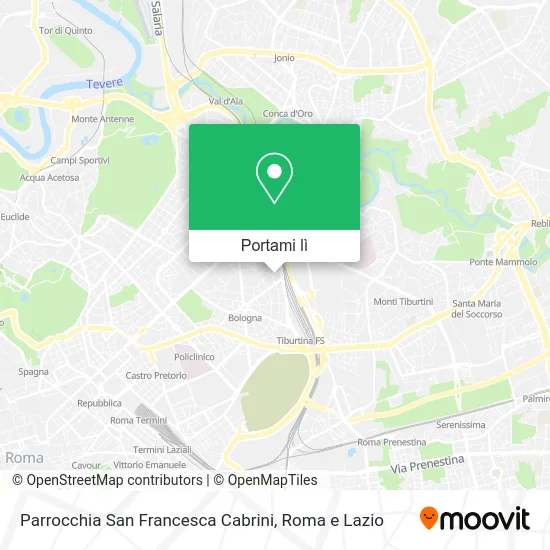 Mappa Parrocchia San Francesca Cabrini