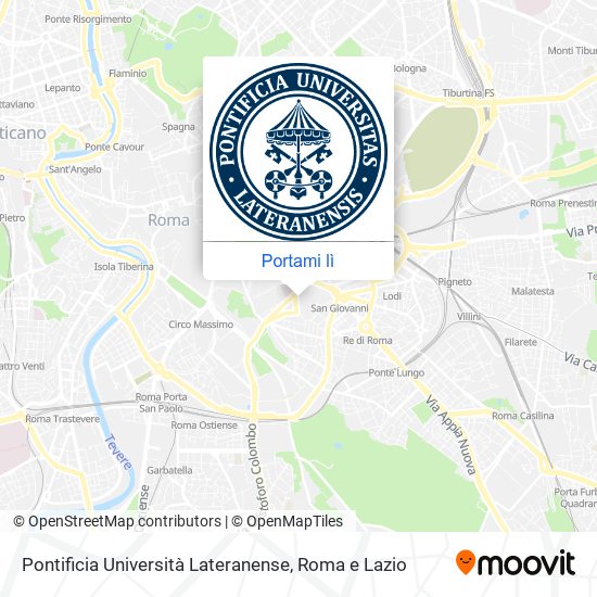 Mappa Pontificia Università Lateranense