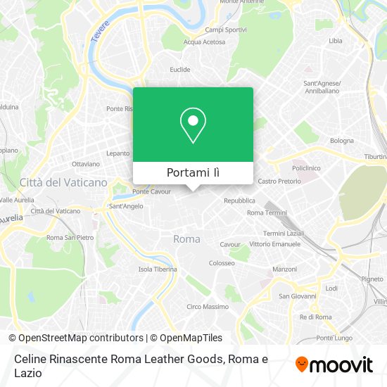 Mappa Celine Rinascente Roma Leather Goods