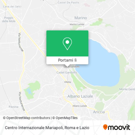 Come arrivare a Centro Internazionale Mariapoli a Castel Gandolfo con