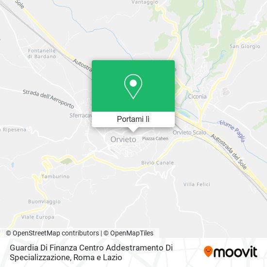 Mappa Guardia Di Finanza Centro Addestramento Di Specializzazione