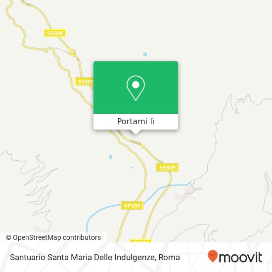 Mappa Santuario Santa Maria Delle Indulgenze