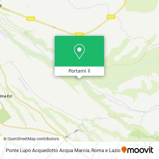 Mappa Ponte Lupo Acquedotto Acqua Marcia