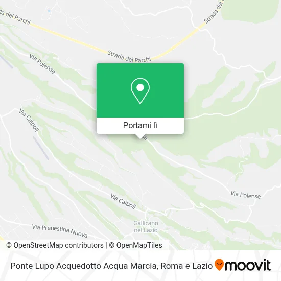 Mappa Ponte Lupo Acquedotto Acqua Marcia