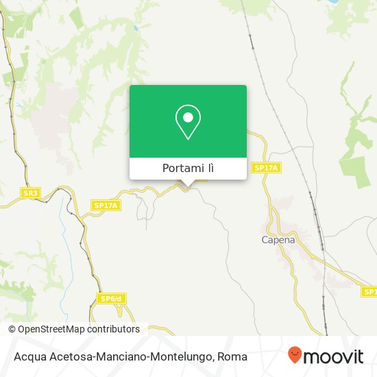 Mappa Acqua Acetosa-Manciano-Montelungo