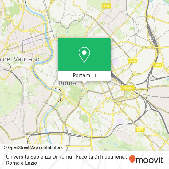 Mappa Università Sapienza Di Roma - Facoltà Di Ingegneria