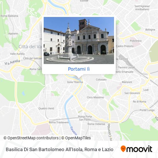 Mappa Basilica Di San Bartolomeo All'Isola