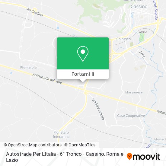 Mappa Autostrade Per L'Italia - 6° Tronco - Cassino