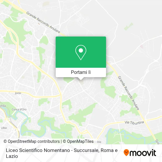 Mappa Liceo Scientifico Nomentano - Succursale
