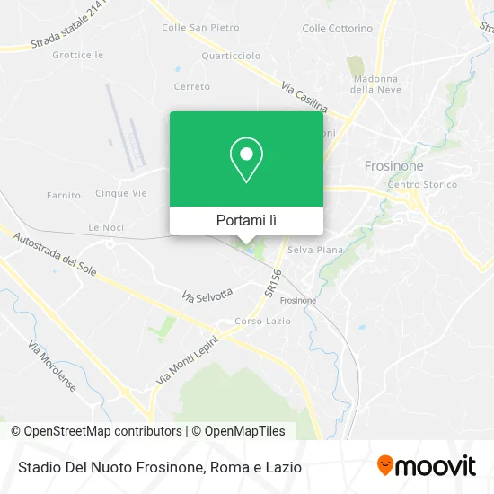 Mappa Stadio Del Nuoto Frosinone