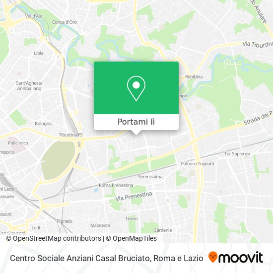 Mappa Centro Sociale Anziani Casal Bruciato