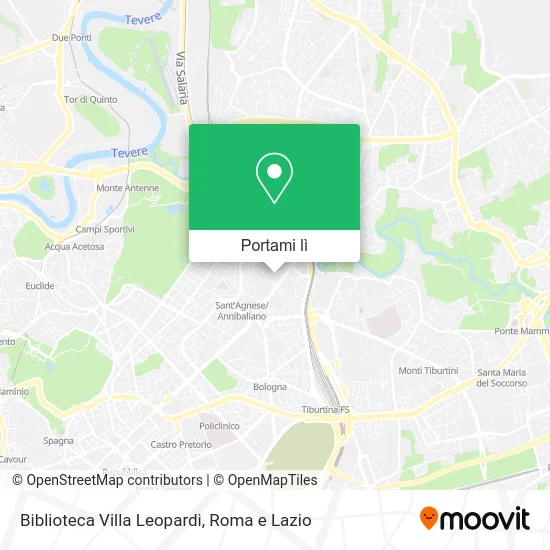 Mappa Biblioteca Villa Leopardi