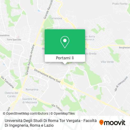 Mappa Università Degli Studi Di Roma Tor Vergata - Facoltà Di Ingegneria