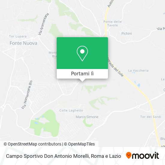Mappa Campo Sportivo Don Antonio Morelli