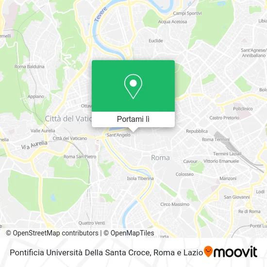 Mappa Pontificia Università Della Santa Croce