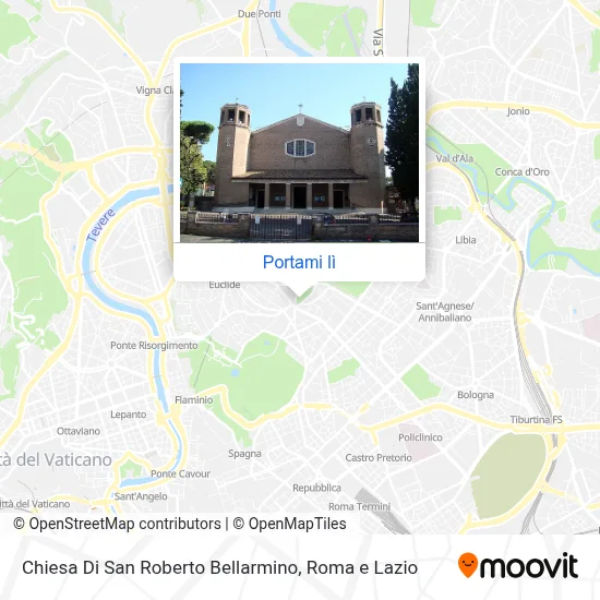 Mappa Chiesa Di San Roberto Bellarmino