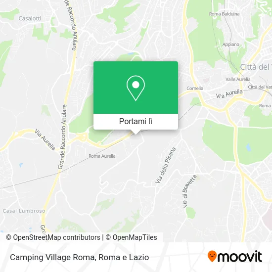 Mappa Camping Village Roma