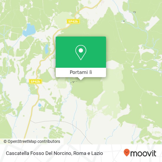Mappa Cascatella Fosso Del Norcino