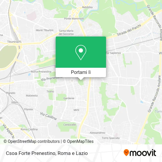 Mappa Csoa Forte Prenestino