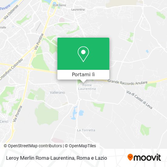Mappa Leroy Merlin Roma-Laurentina
