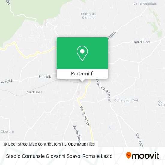 Mappa Stadio Comunale Giovanni Scavo