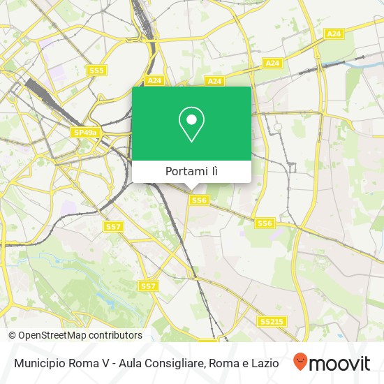 Mappa Municipio Roma V - Aula Consigliare