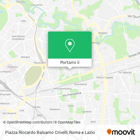 Mappa Piazza Riccardo Balsamo Crivelli