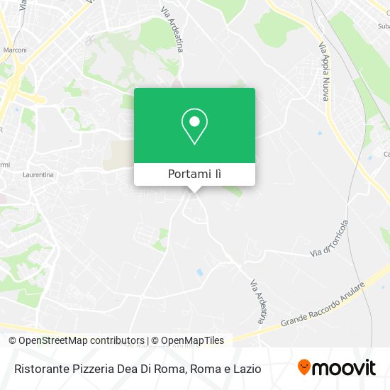 Mappa Ristorante Pizzeria Dea Di Roma