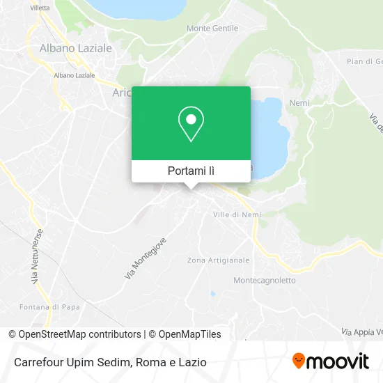 Mappa Carrefour Upim Sedim