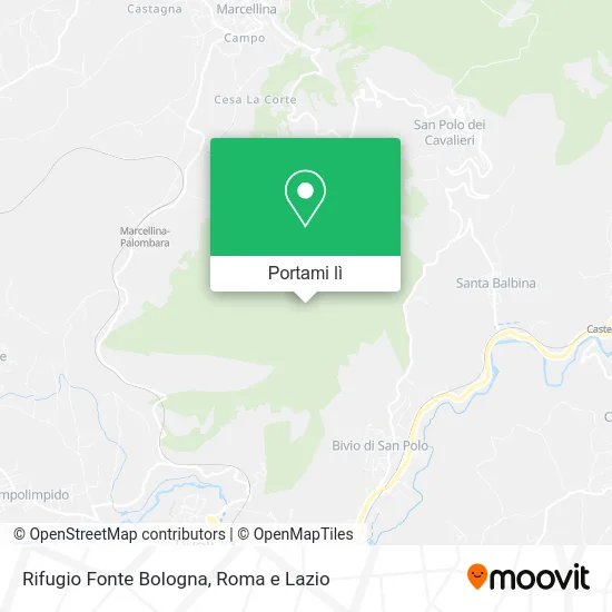 Mappa Rifugio Fonte Bologna