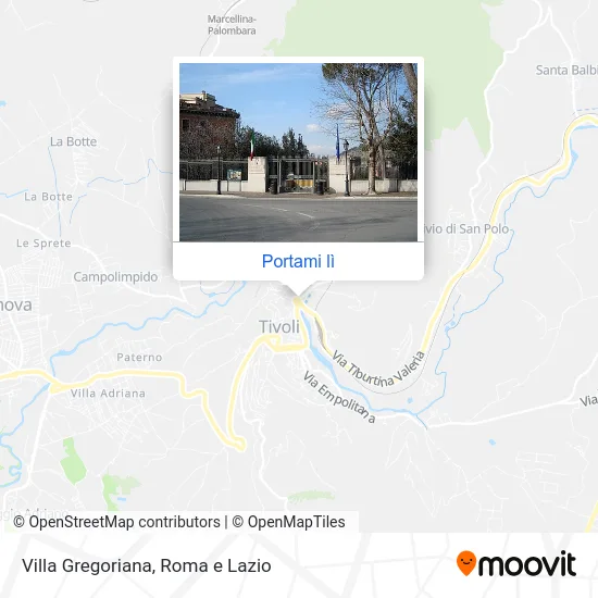 Mappa Villa Gregoriana
