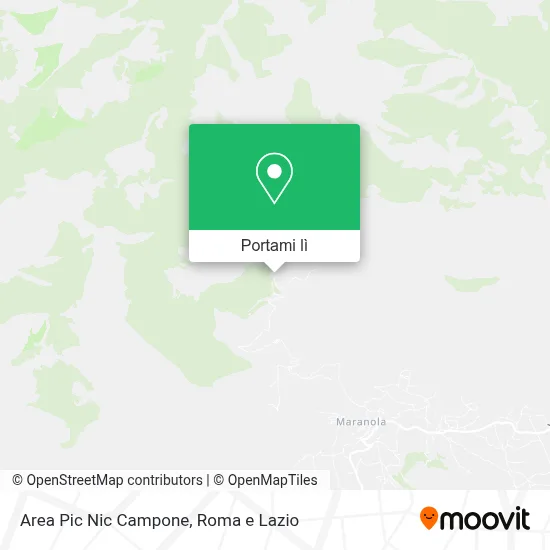 Mappa Area Pic Nic Campone