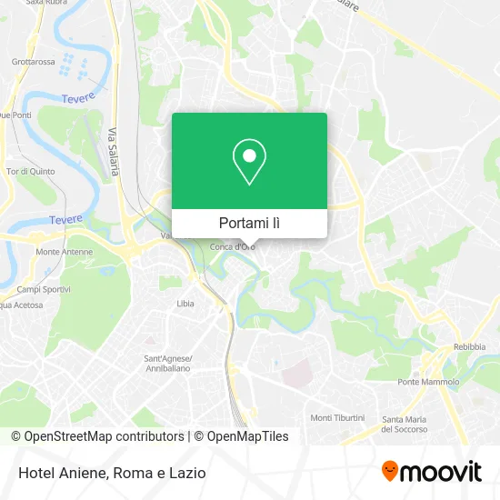 Mappa Hotel Aniene