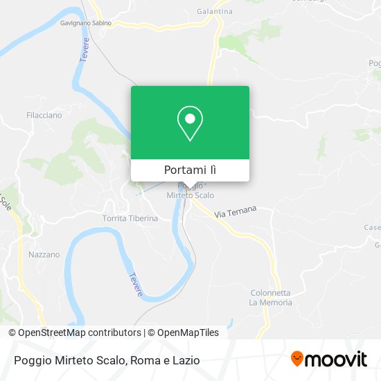 Mappa Poggio Mirteto Scalo