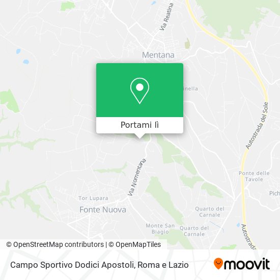 Mappa Campo Sportivo Dodici Apostoli