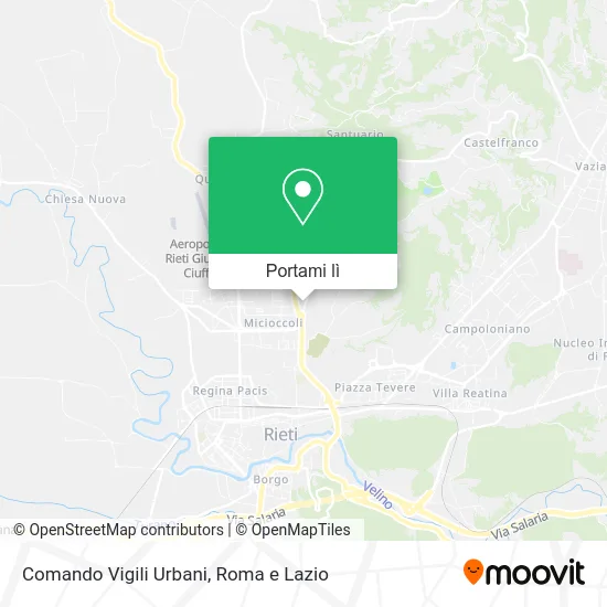 Mappa Comando Vigili Urbani