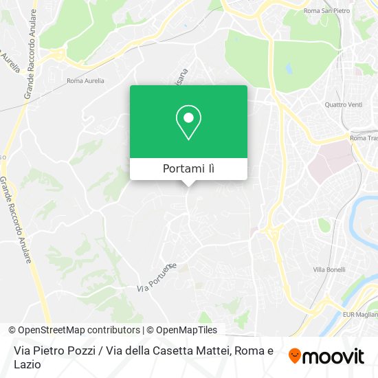 Mappa Via Pietro Pozzi / Via della Casetta Mattei