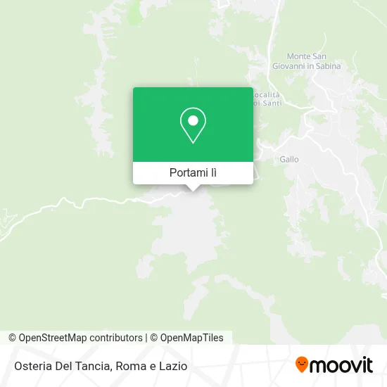 Mappa Osteria Del Tancia