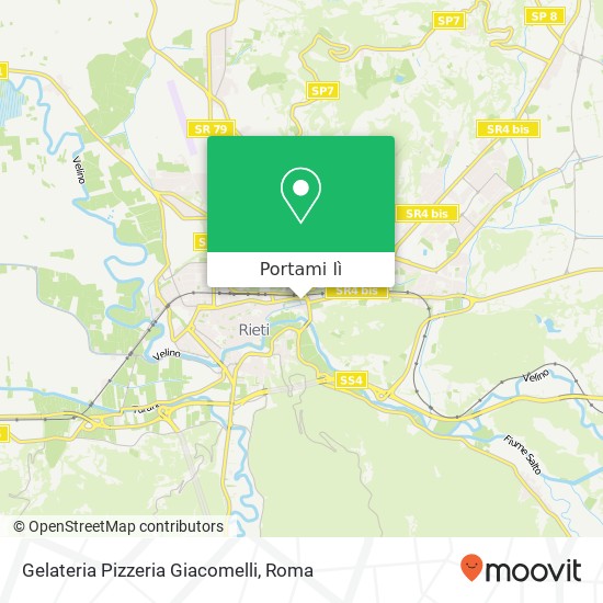 Mappa Gelateria Pizzeria Giacomelli